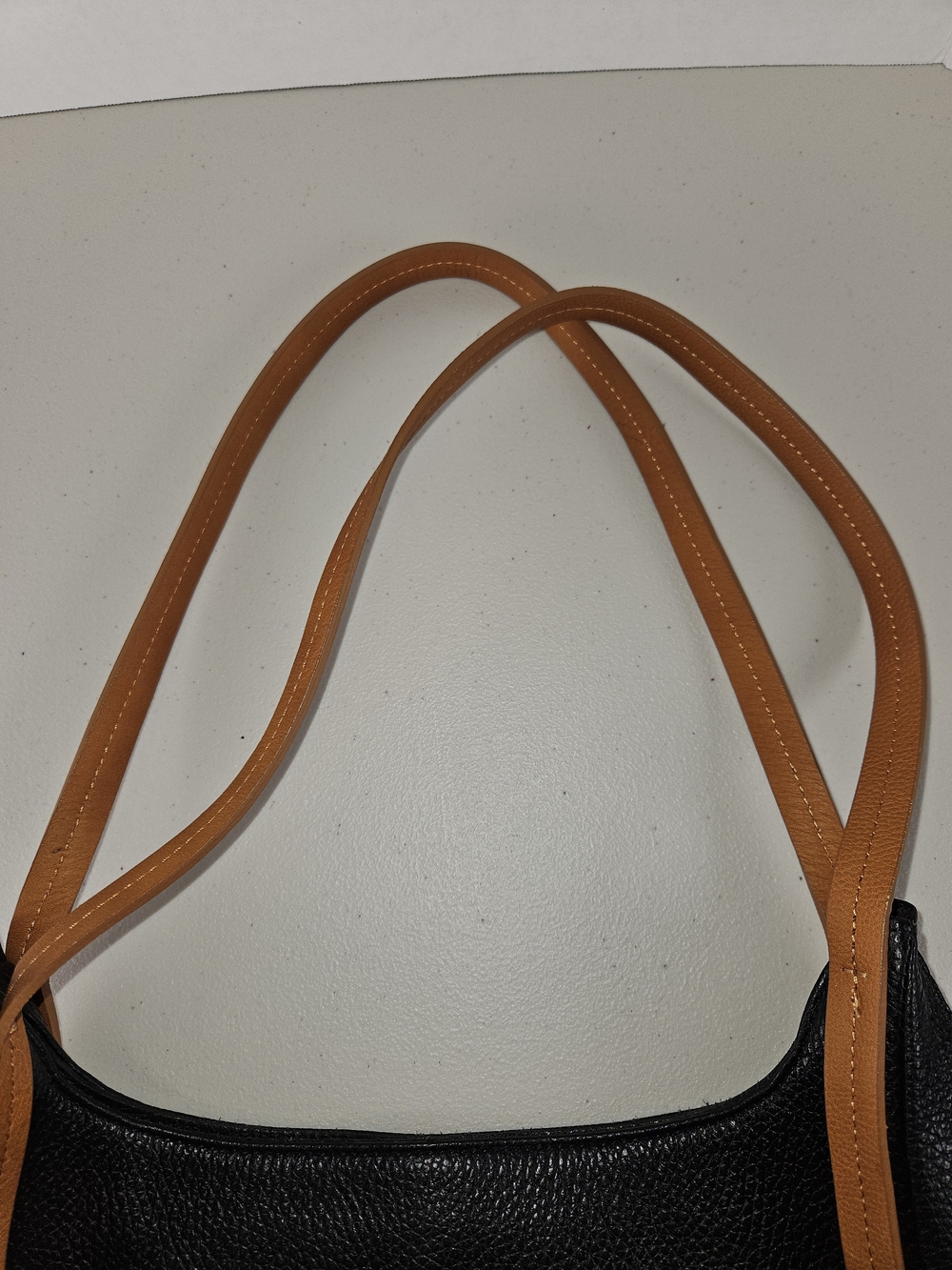 VALENTINA ITALY SUPPLE PEBBLED LEATHER HOBO BLACK GRAY BEIGE HANDBAG $170 NEW - Picture 11 of 16